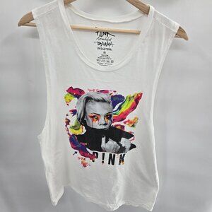 Pink Beautiful Trauma World Tour 2018 White 100% Cotton Tank Top Size XXL